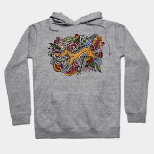 Folk Art Deer Warm Palette Hoodie